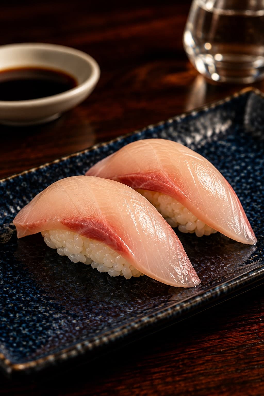 Hamachi Nigiri from Miyora Sushi pre-order sushi menu in St Neots